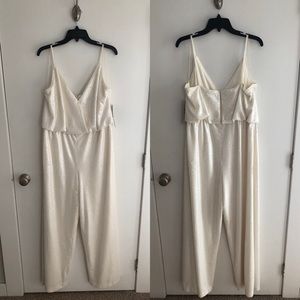 White Sequin Jumpsuit